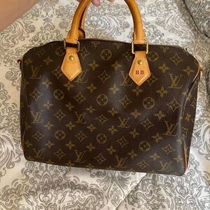 Authentic LOUIS VUITTON Speedy 30 Bandouliere leather crossbody 